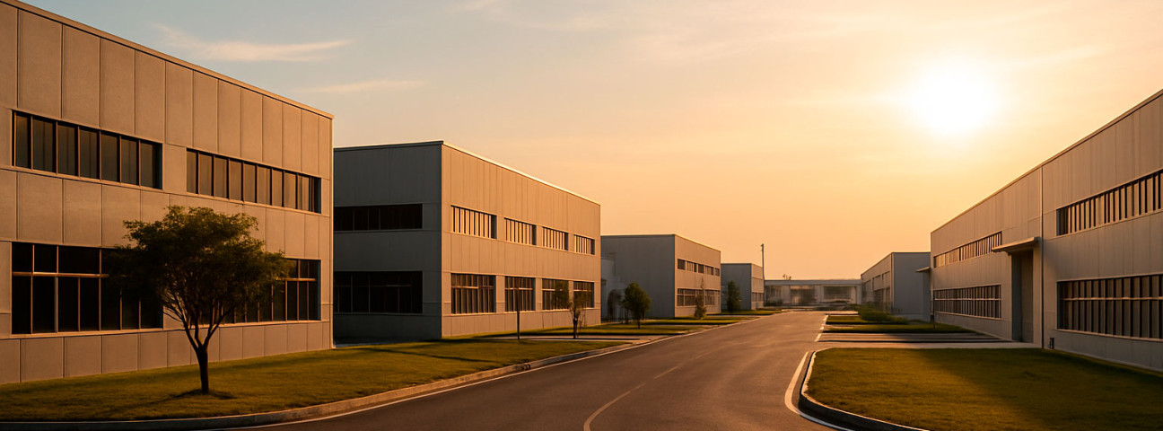 Panoramic view of CODEVI’s modern industrial infrastructure in Haiti—leading innovation in sustainable Caribbean manufacturing.